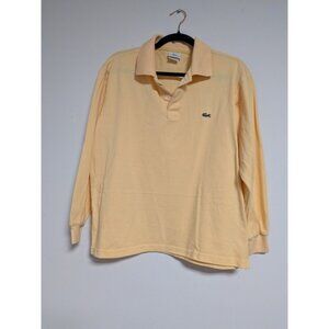 Lacoste Mens Long Sleeve Pique Cotton Polo Shirt Yellow Size 4 Medium L1312